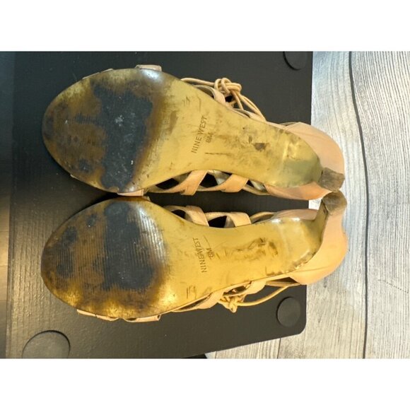 Nine West Authority Leather Strappy Heal Size 8 - Picture 5 of 5